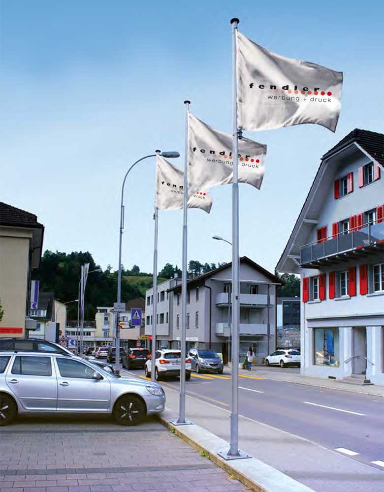 Kurbel Mast K – Diebstahlsicheres Fahnenmast-System
