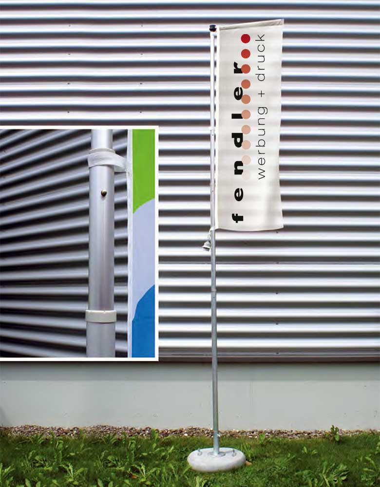 Teleskopmasten Clic-Clac – Flexibler Werbe- und Fahnenmast