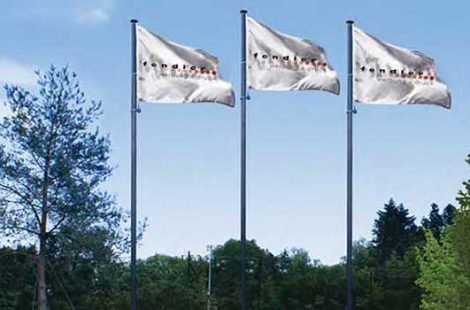 Abschließbarer sicherer Fahnenmast Türchen Mast T – Abschließbarer sicherer Fahnenmast